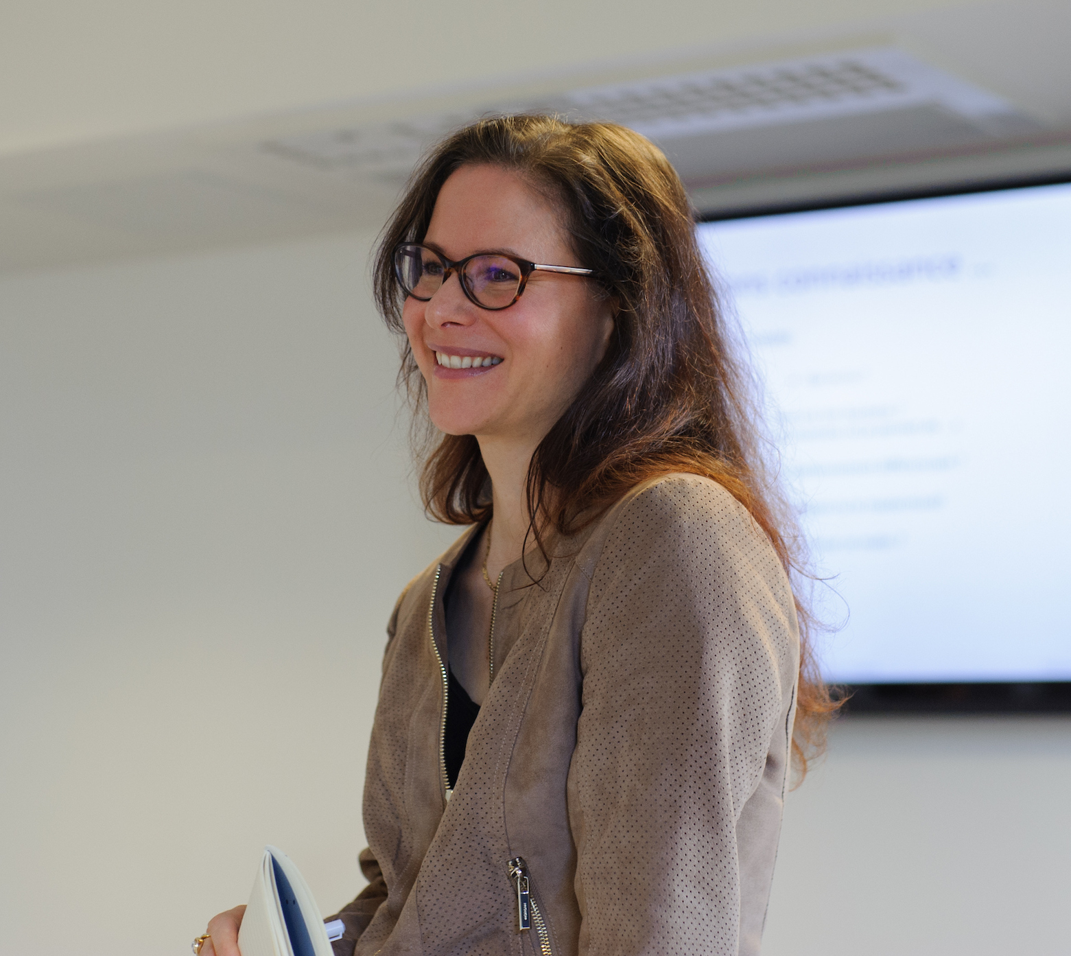 Hélène Silvert pendant une formation